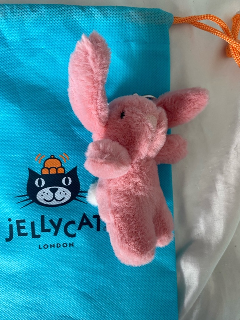 Jellycat Soft Pink Bunny Bag Charm